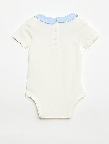 Lot de 2 bodies avec col claudine