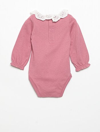 Lot de 2 bodies avec col en broderie anglaise