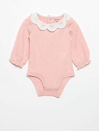 Lot de 2 bodies avec col en broderie anglaise