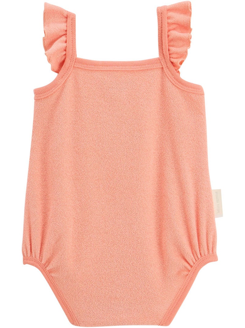 Lot de 2 bodies bébé à bretelles en éponge honfleur Orange corail - Kiabi