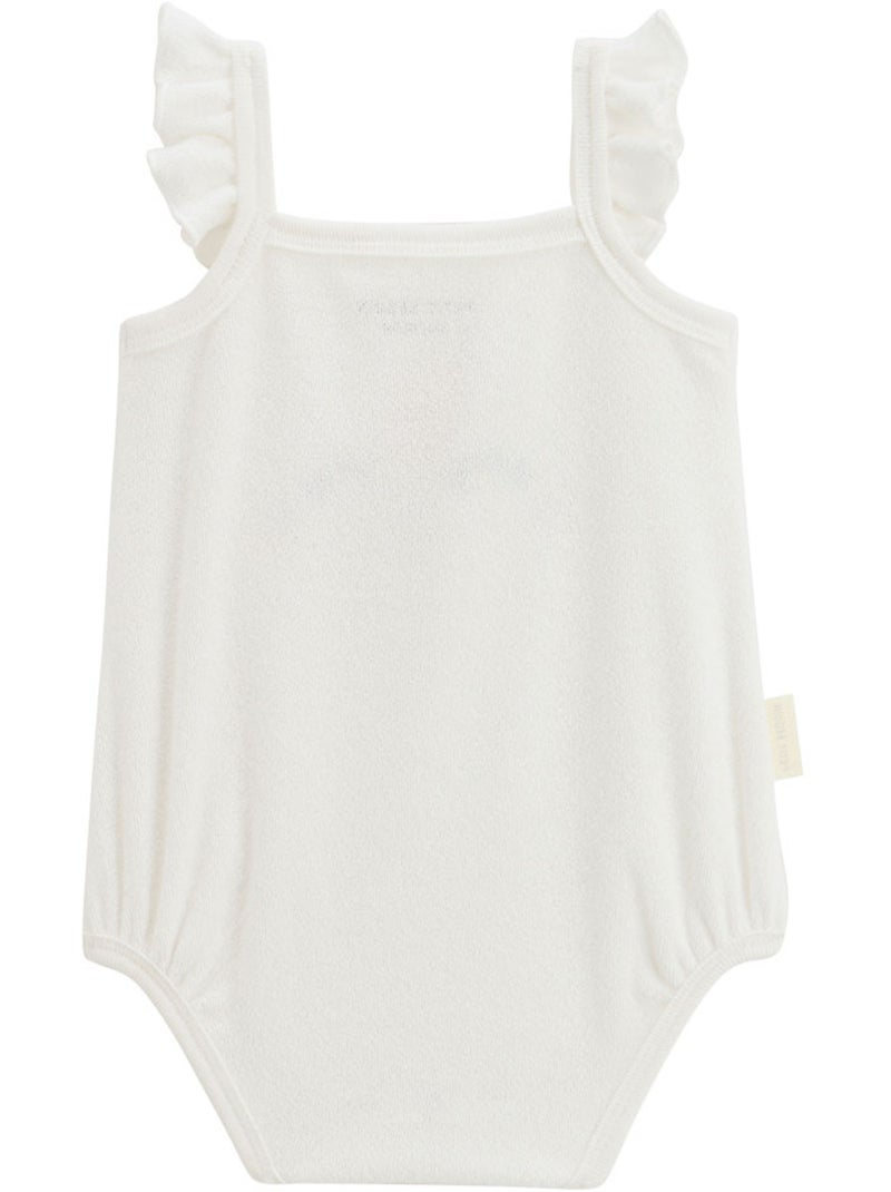 Lot de 2 bodies bébé à bretelles en éponge honfleur Orange corail - Kiabi