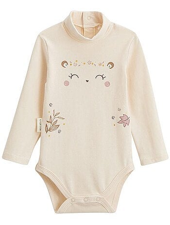 Lot de 2 bodies bébé col roulé manches longues chincha