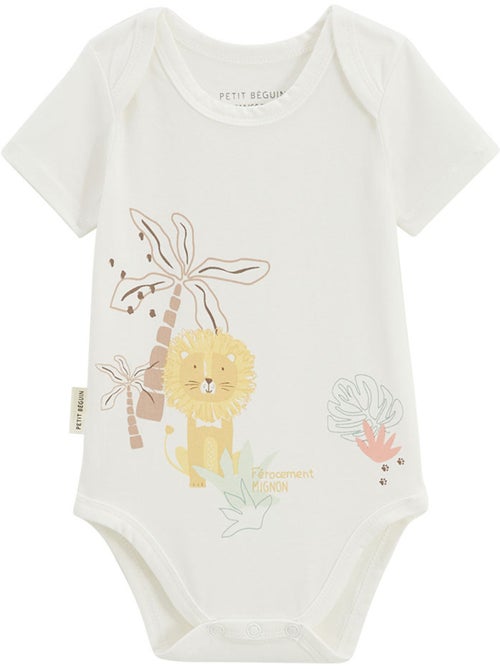 Lot de 2 bodies bébé manches courtes auguste - Kiabi