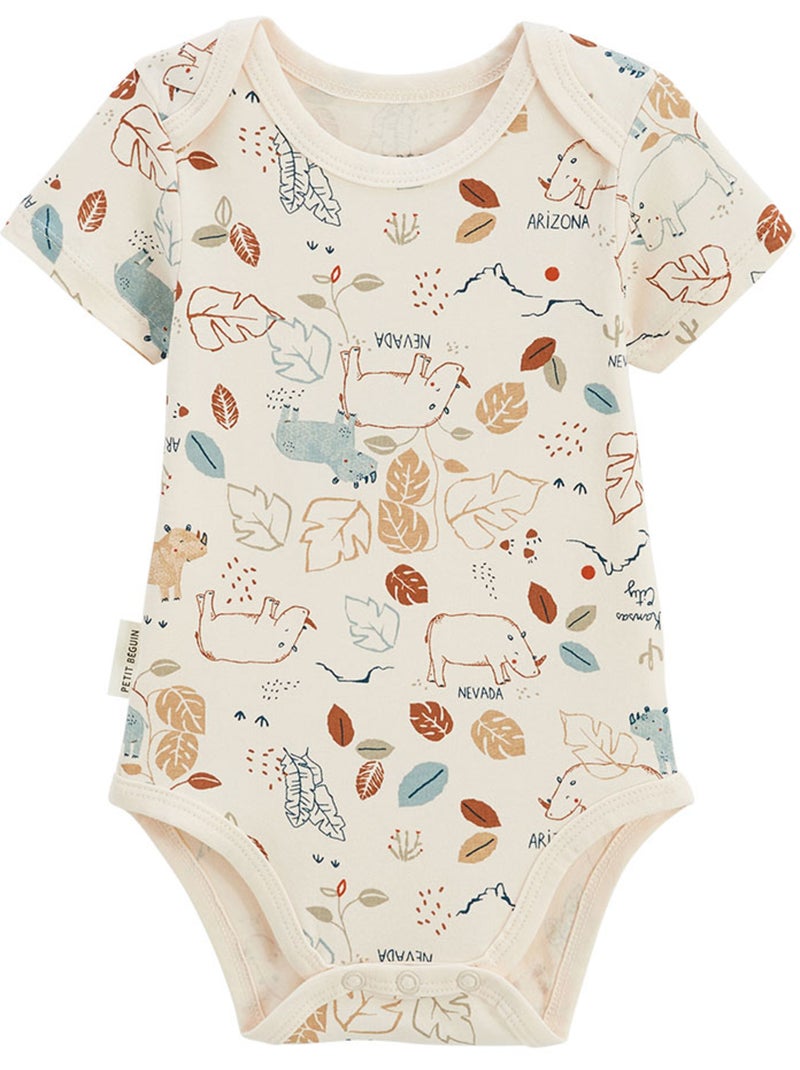 Lot de 2 bodies bébé manches courtes kansas city Camel - Kiabi