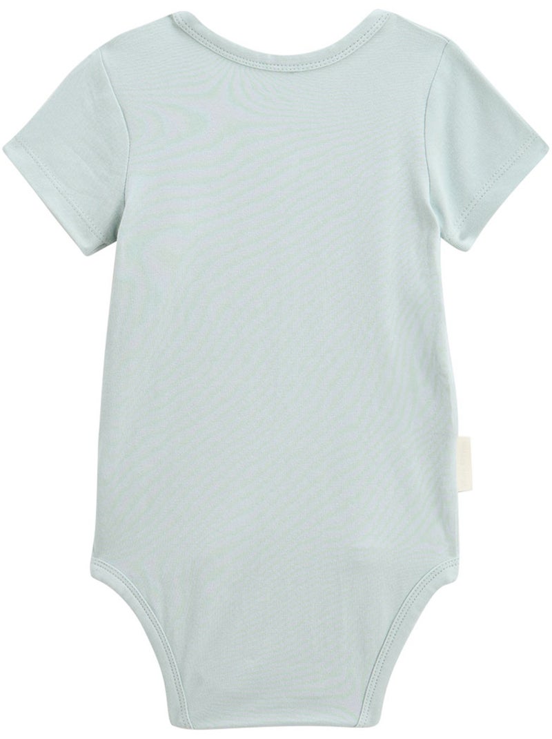 Lot de 2 bodies bébé manches courtes ouverture croisée elio Bleu - Kiabi
