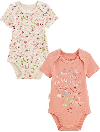 Lot de 2 bodies bébé manches courtes santa giulia