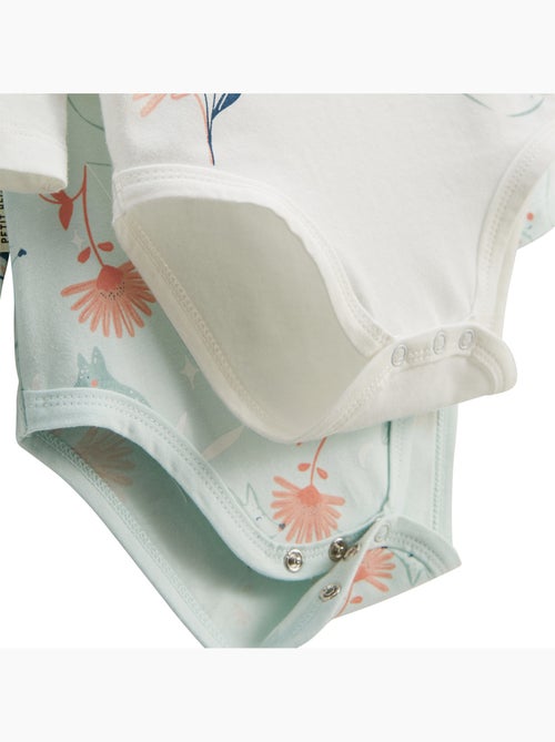 Lot de 2 bodies bébé manches longues dina - Kiabi