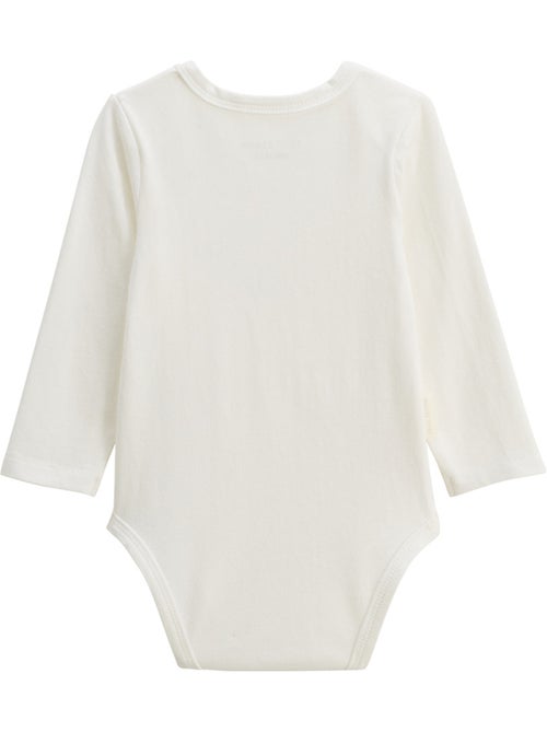 Lot de 2 bodies bébé manches longues dina - Kiabi