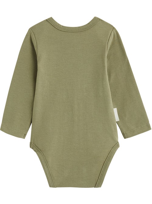 Lot de 2 bodies bébé manches longues ginkgo - Kiabi