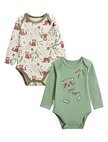 Lot de 2 bodies bébé manches longues Gustin