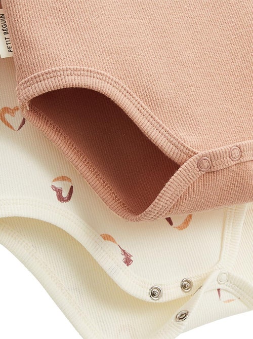 Lot de 2 bodies bébé manches longues matcha - Kiabi