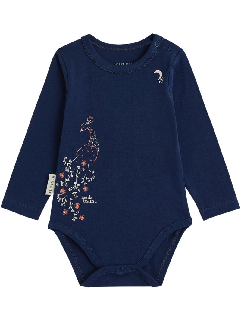Lot de 2 bodies bébé manches longues ollie Bleu - Kiabi