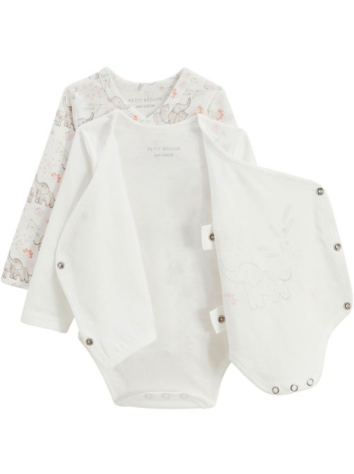 Lot de 2 bodies bébé manches longues ouverture croisée badian - Kiabi Lot de 2 bodies bébé manches longues ouverture croisée badian - Kiabi