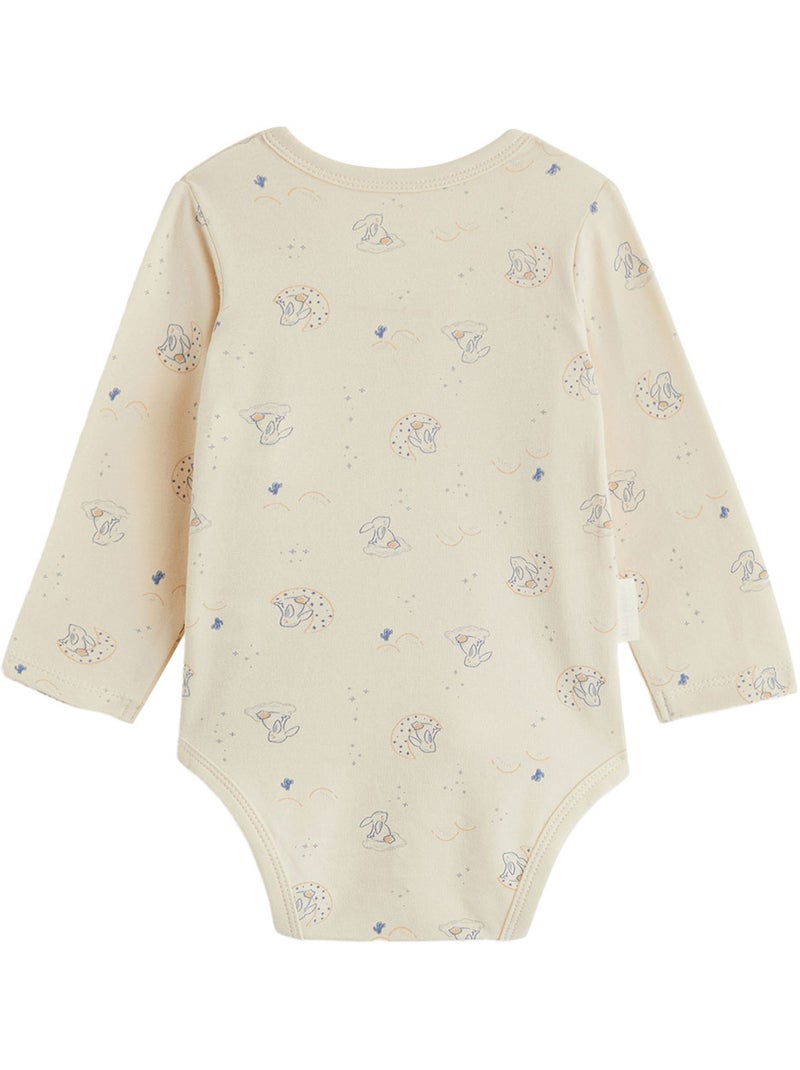 Lot de 2 bodies bébé manches longues ouverture croisée voix lactée Bleu - Kiabi