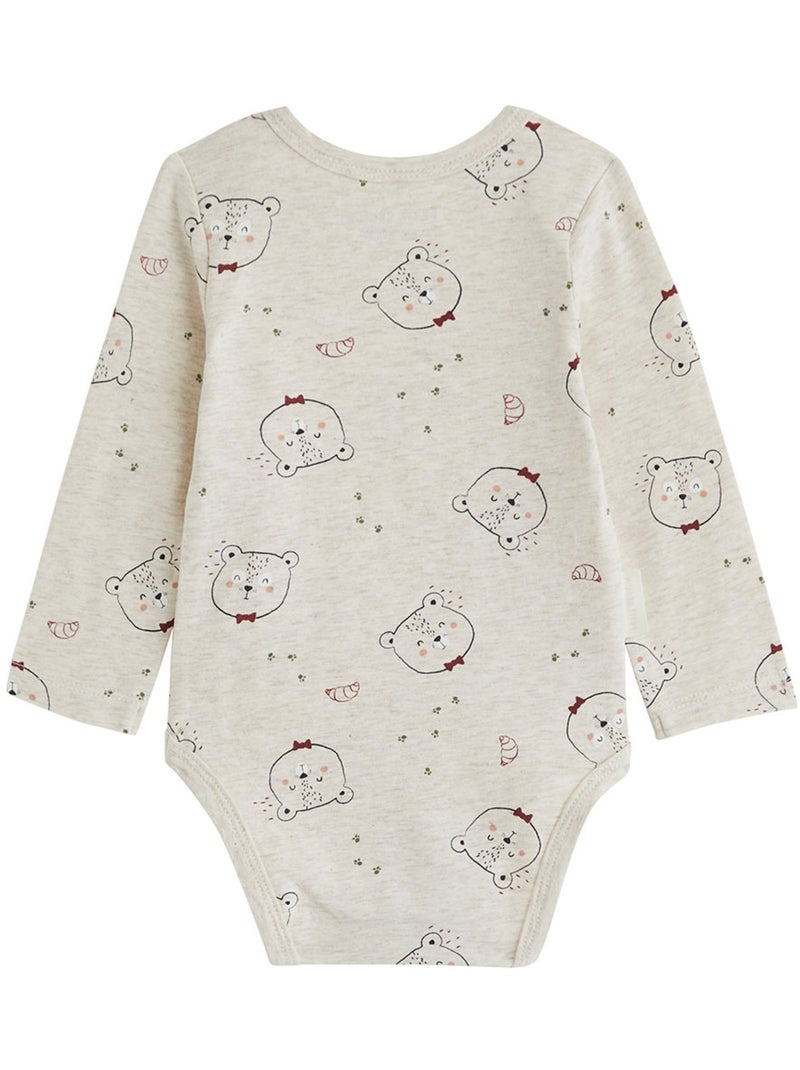Lot de 2 bodies bébé manches longues pistache Gris Gris - Kiabi