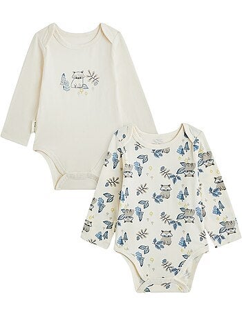 Lot de 2 bodies bébé manches longues québec