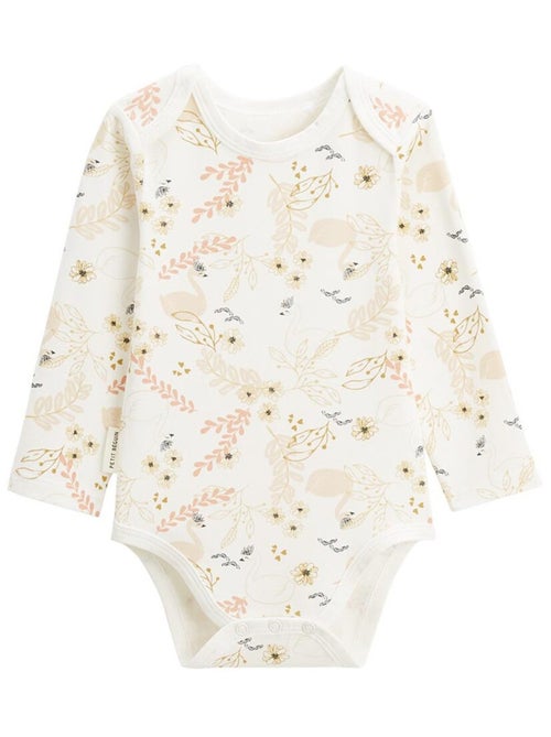 Lot de 2 bodies bébé manches longues swan - Kiabi Lot de 2 bodies bébé manches longues swan - Kiabi