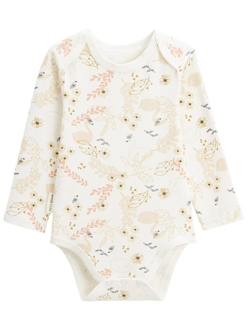 Lot de 2 bodies bébé manches longues swan Moutarde - Kiabi