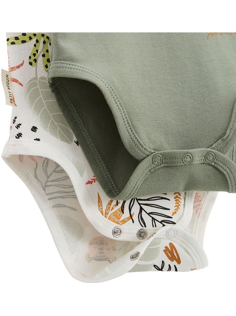 Lot de 2 bodies bébé sans manches dumbea Kaki - Kiabi