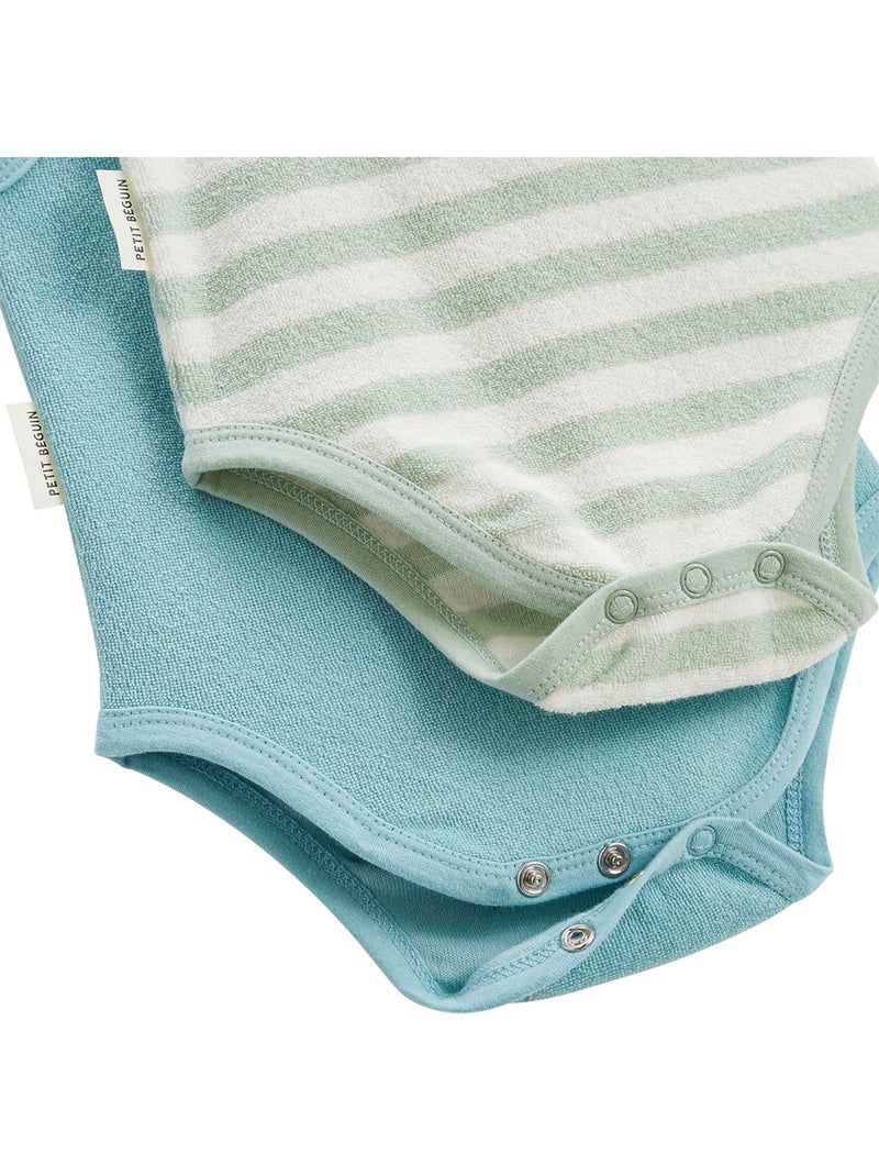 Lot de 2 bodies bébé sans manches en éponge cayo coco Bleu - Kiabi