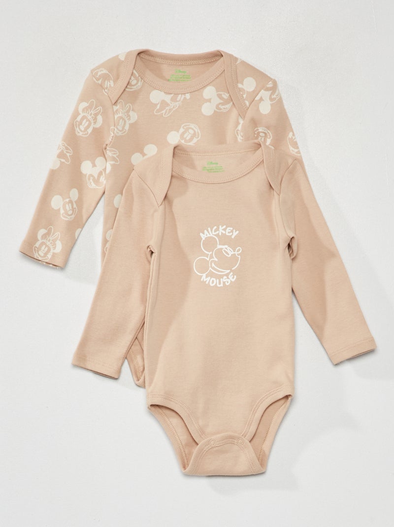 Lot de 2 bodies Beige - Kiabi