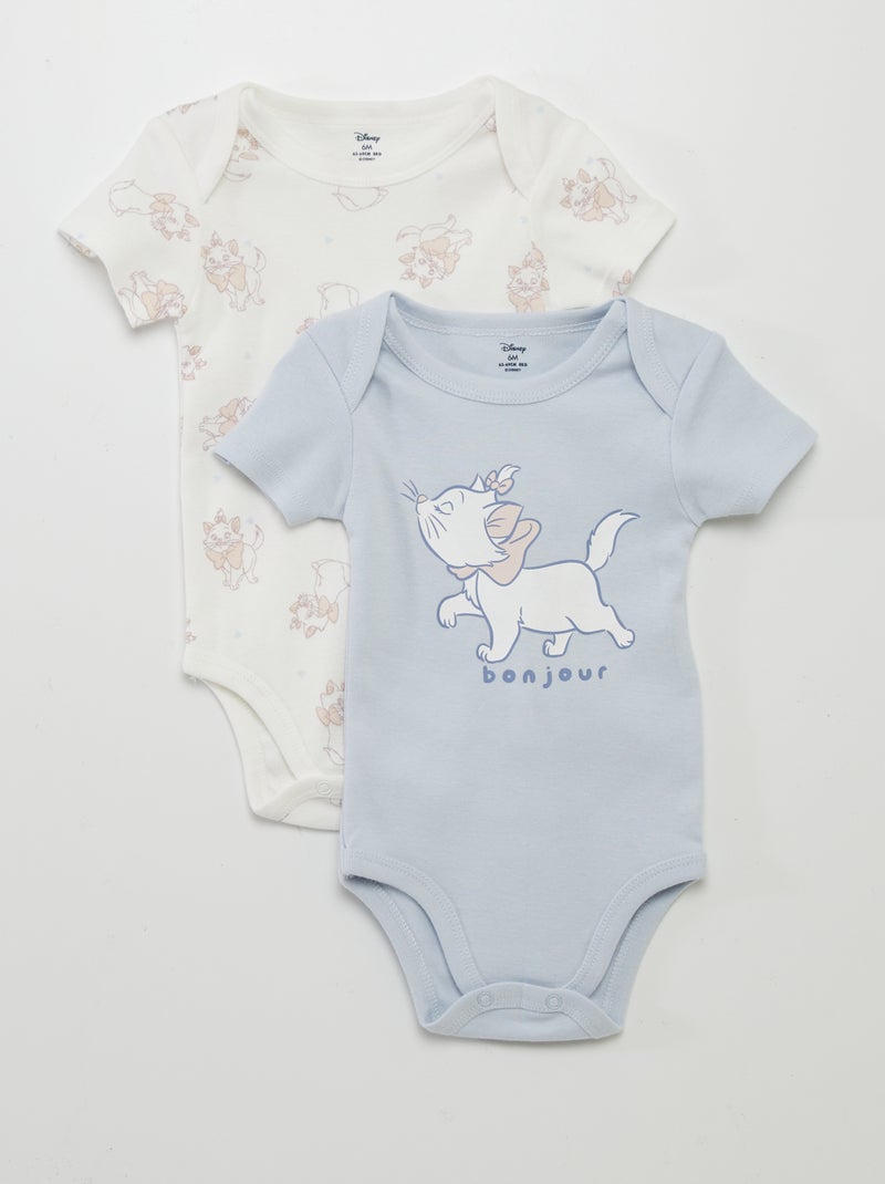 Lot de 2 bodies 'Disney' Blanc/bleu - Kiabi