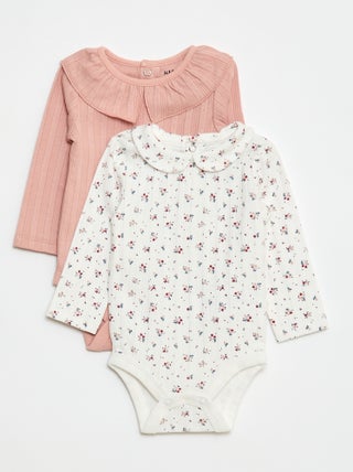 Lot de 2 bodies en maille pointelle