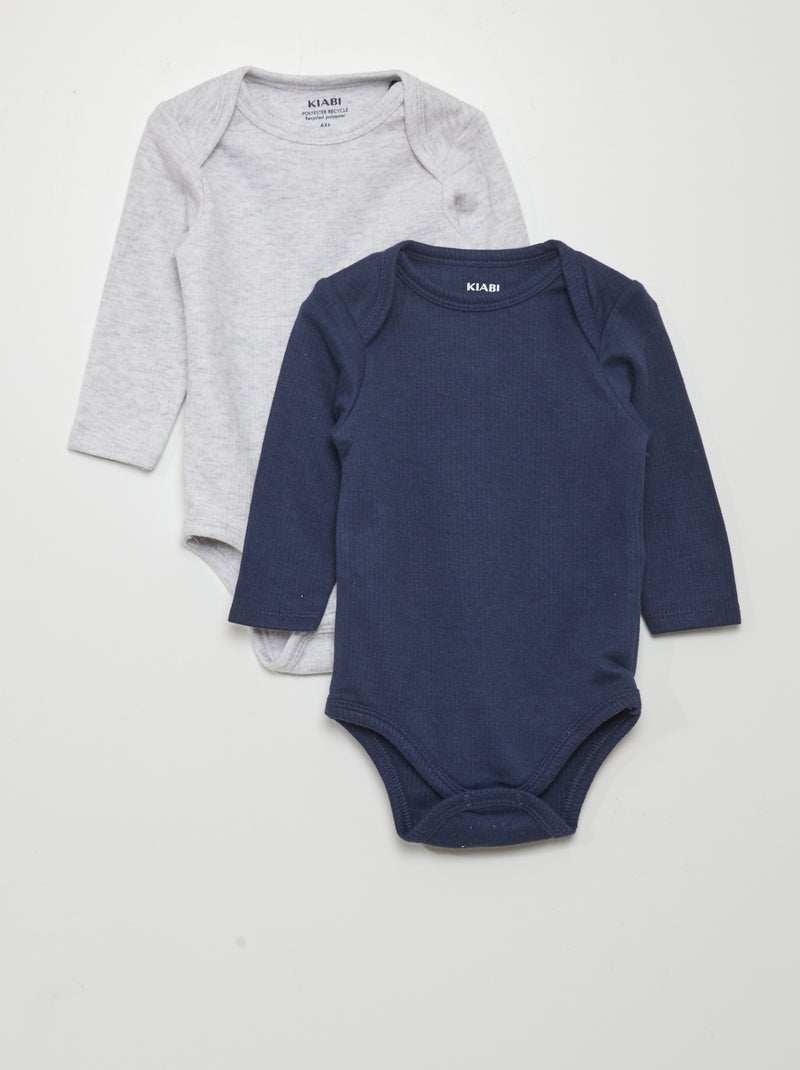 Lot de 2 bodies Gris - Kiabi