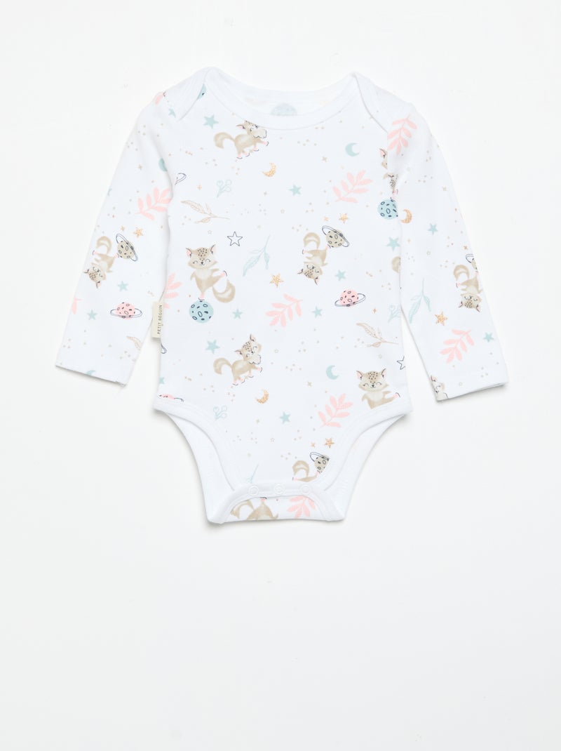 Lot de 2 bodies imprimés 'Petit Béguin' Vert - Kiabi