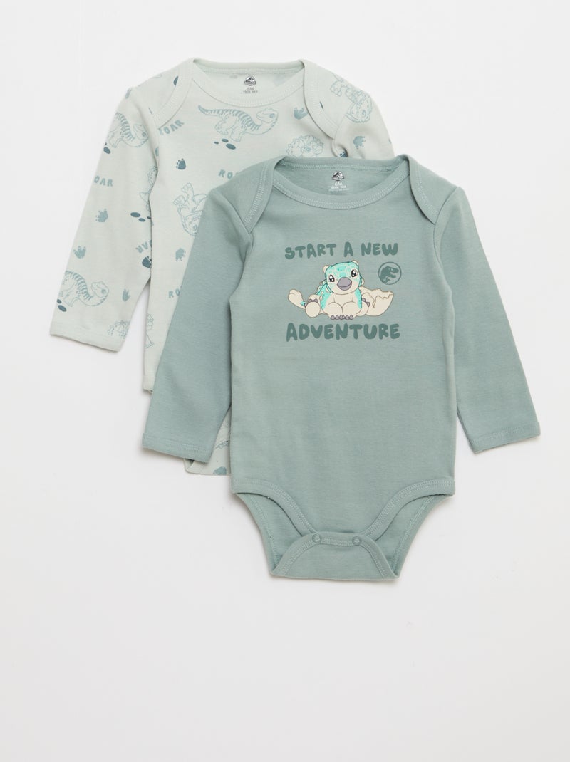 Lot de 2 bodies 'Jurassic Park' Vert - Kiabi