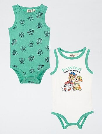 Lot de 2 bodies 'Pat patrouille' sans manches en coton
