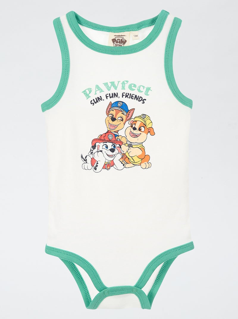 Lot de 2 bodies 'Pat patrouille' sans manches en coton Vert - Kiabi