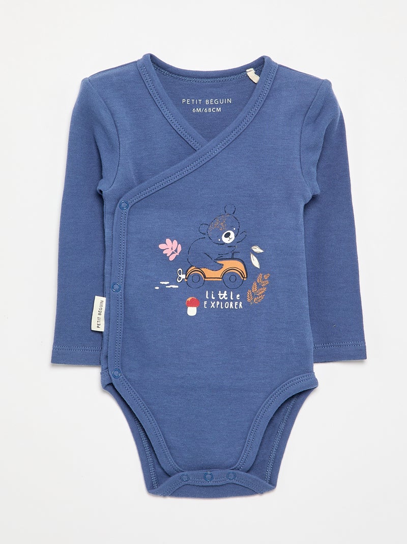 Lot de 2 bodies 'Petit Béguin' Bleu - Kiabi