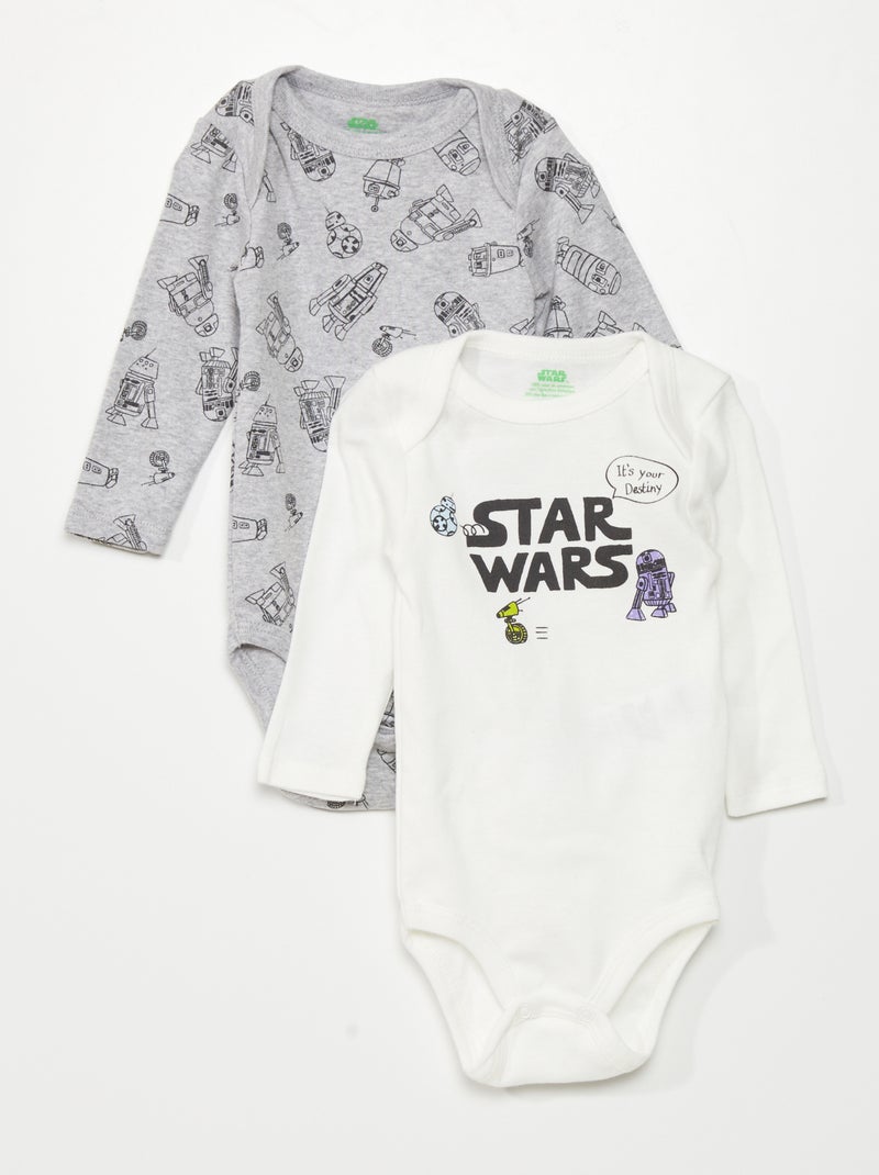 Lot de 2 bodies 'Star Wars' Gris/blanc - Kiabi