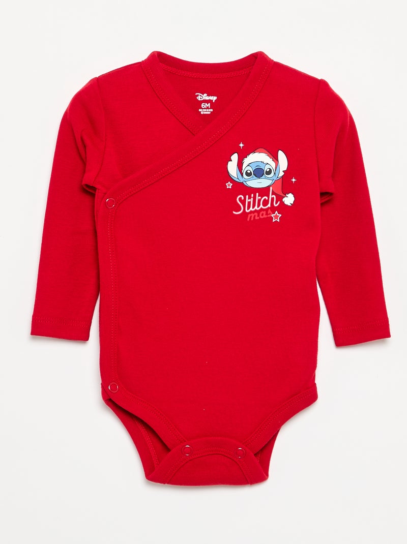 Lot de 2 bodies 'Stitch' 'Disney' Rouge - Kiabi