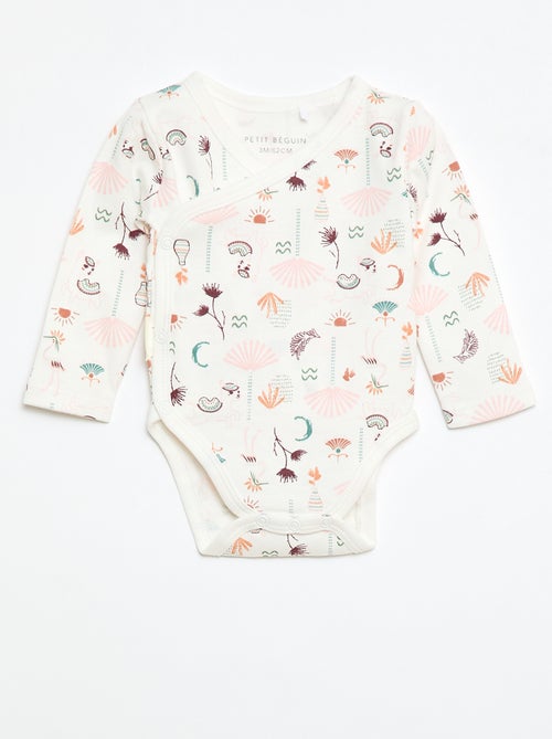 Lot de 2 body croisés 'Petit Beguin' - Kiabi