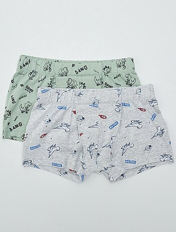 Lot de 2 boxers à scratchs - collection facile à enfiler
