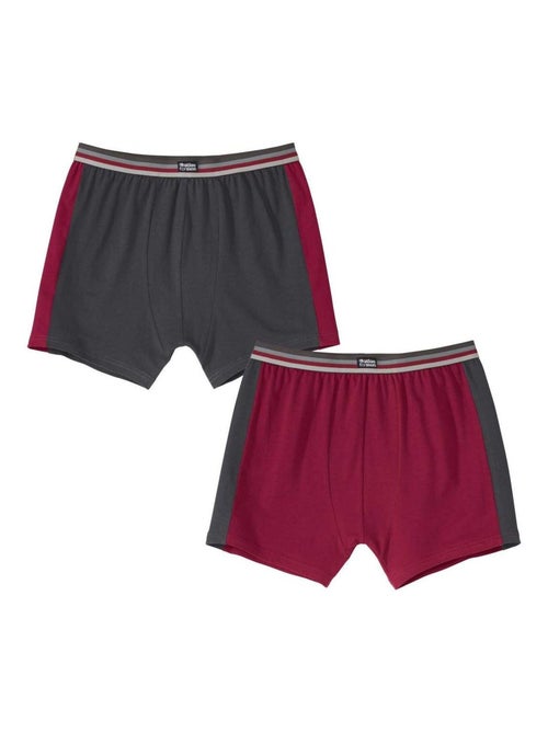Lot de 2 Boxers Bicolore Stretch   - ATLAS FOR MEN - Kiabi