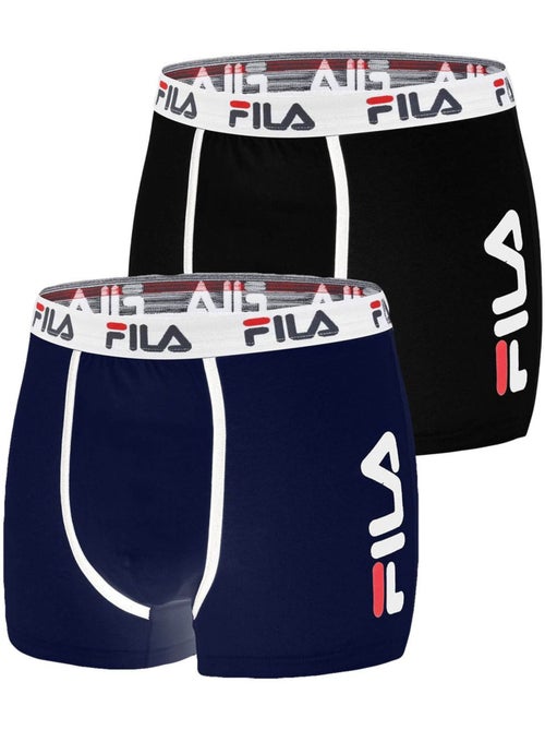 Lot de 2 boxers coton homme uni fila - Kiabi Lot de 2 boxers coton homme uni fila - Kiabi