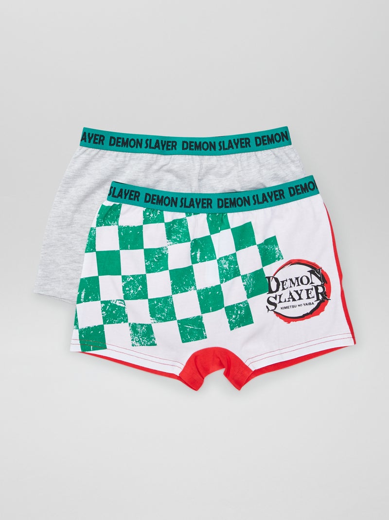 Lot de 2 boxers 'Demon Slayer' Gris - Kiabi