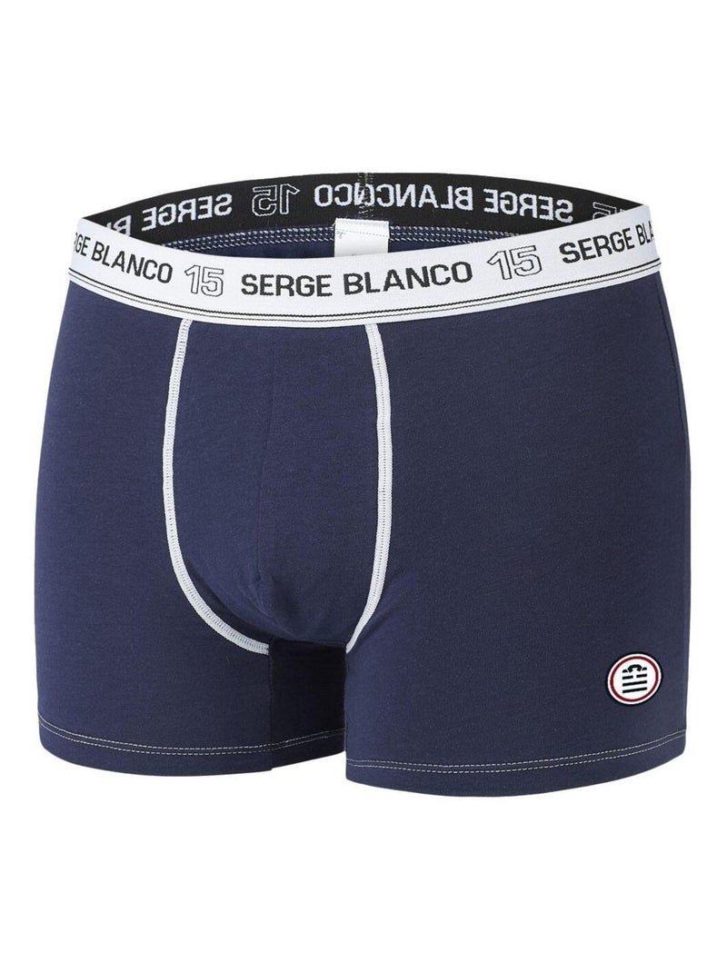 Lot de 2 boxers homme avec surpiqûres class serge blanco Bleu - Kiabi