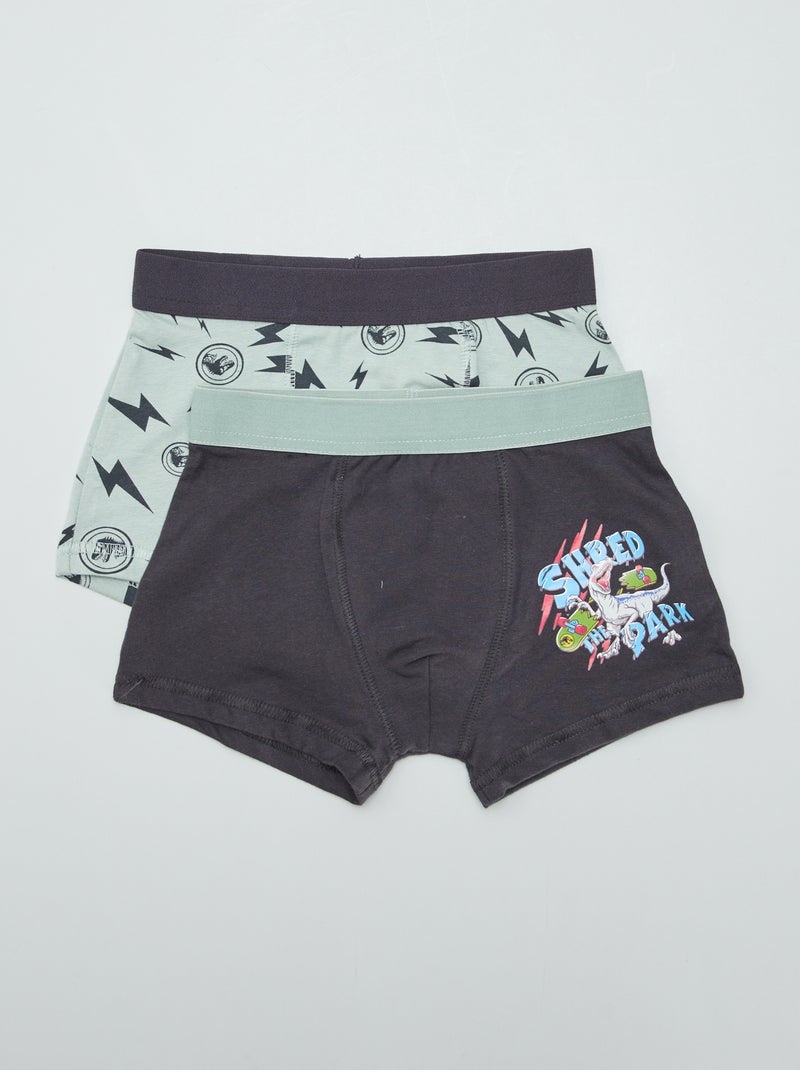 Lot de 2 boxers 'Jurassic Park' Vert - Kiabi