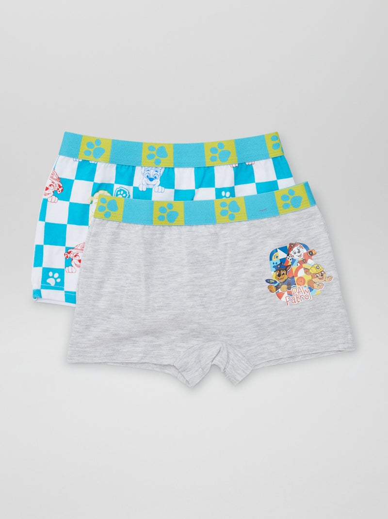 Lot De 2 Boxers Garçon Paw Patrol Spiderman - Taille 98-128cm, élasthanne Pour Confort - Sous-vêtements Enfant