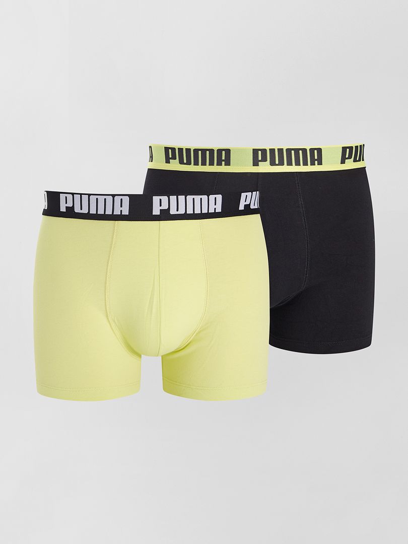 Lot de 2 boxers 'Puma' noir/jaune - Kiabi