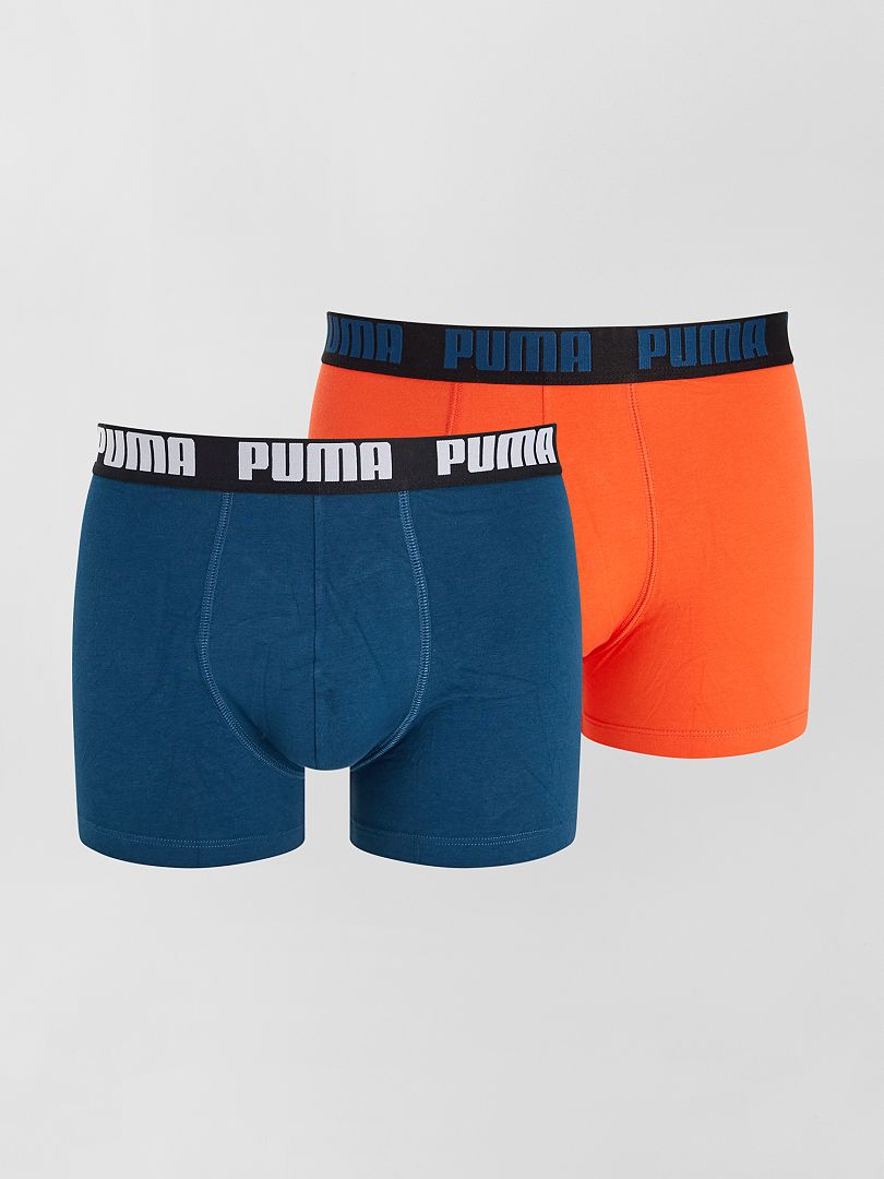 Lot de 2 boxers 'Puma' orange/marine - Kiabi