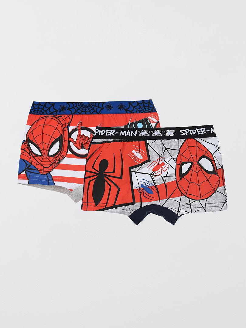 Lot de 2 boxers 'Spider-Man' blanc/gris - Kiabi