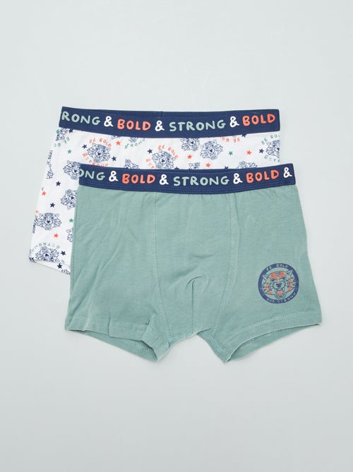 Lot de 2 boxers stretch - Kiabi