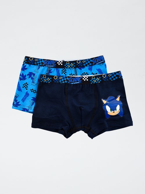 Lot de 2 boxers 'Suncity' 'Sonic' en coton - Kiabi