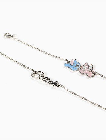 Lot de 2 bracelets avec pendentifs stitch et angel