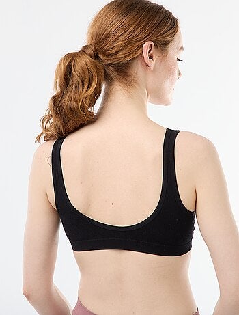Lot de 2 brassières côtelées sans coutures